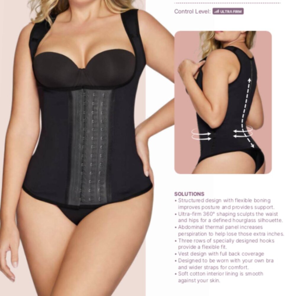 Womens Vest Sculpting Latex Corset